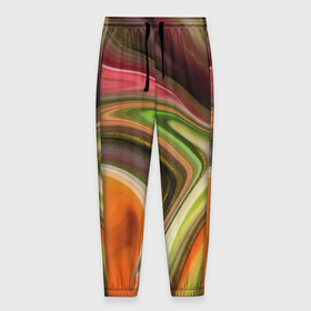 Мужские брюки 3D с принтом Waves colors в Кировске, 100% полиэстер | манжеты по низу, эластичный пояс регулируется шнурком, по бокам два кармана без застежек, внутренняя часть кармана из мелкой сетки | 