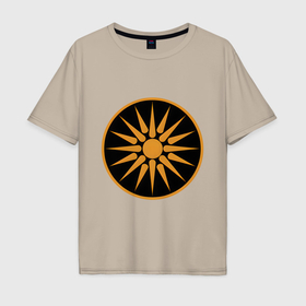 Мужская футболка хлопок Oversize с принтом Македония Total War: Rome II в Екатеринбурге, 100% хлопок | свободный крой, круглый ворот, “спинка” длиннее передней части | 