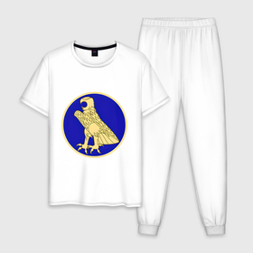 Мужская пижама хлопок с принтом Египет Total War: Rome II в Петрозаводске, 100% хлопок | брюки и футболка прямого кроя, без карманов, на брюках мягкая резинка на поясе и по низу штанин
 | 
