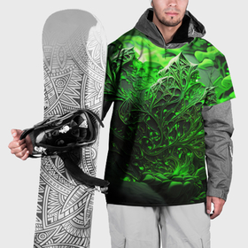 Накидка на куртку 3D с принтом Зеленая кислота в Курске, 100% полиэстер |  | 