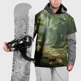 Накидка на куртку 3D с принтом Пальмы джунглей в Екатеринбурге, 100% полиэстер |  | 
