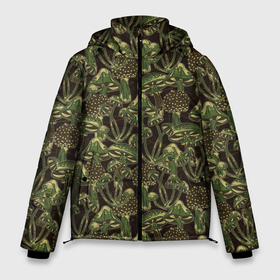 Мужская зимняя куртка 3D с принтом Магические грибы   камуфляж , верх — 100% полиэстер; подкладка — 100% полиэстер; утеплитель — 100% полиэстер | длина ниже бедра, свободный силуэт Оверсайз. Есть воротник-стойка, отстегивающийся капюшон и ветрозащитная планка. 

Боковые карманы с листочкой на кнопках и внутренний карман на молнии. | 