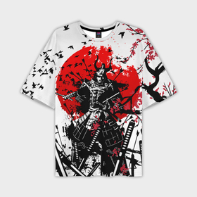 Мужская футболка oversize 3D с принтом Bushido warrior в Белгороде,  |  | Тематика изображения на принте: 