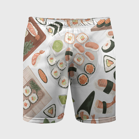 Мужские шорты спортивные с принтом Sushi style в Курске,  |  | 