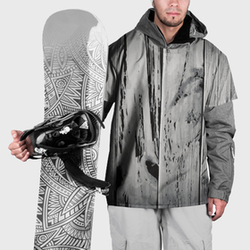 Накидка на куртку 3D с принтом Grey wood в Санкт-Петербурге, 100% полиэстер |  | Тематика изображения на принте: 