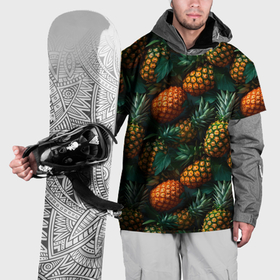 Накидка на куртку 3D с принтом Сочные ананасы в Екатеринбурге, 100% полиэстер |  | 