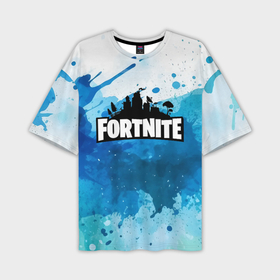 Мужская футболка oversize 3D с принтом Fortnite Logo Paint в Курске,  |  | 