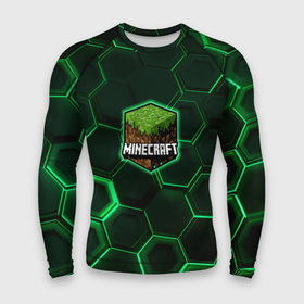 Мужской рашгард 3D с принтом Minecraft Logo Плиты в городе Новоалтайск,  |  | 