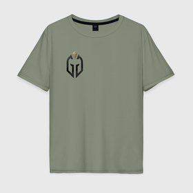 Мужская футболка хлопок Oversize с принтом Gaimin Gladiators в кармане в Кировске, 100% хлопок | свободный крой, круглый ворот, “спинка” длиннее передней части | 