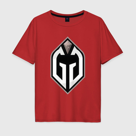 Мужская футболка хлопок Oversize с принтом Gaimin Gladiators logo в Кировске, 100% хлопок | свободный крой, круглый ворот, “спинка” длиннее передней части | 