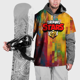 Накидка на куртку 3D с принтом Brawl Stars Logo Color , 100% полиэстер |  | 