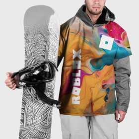 Накидка на куртку 3D с принтом Roblox Logo Color в Санкт-Петербурге, 100% полиэстер |  | Тематика изображения на принте: 