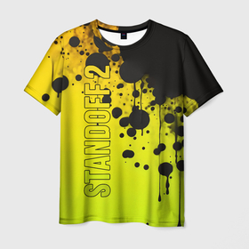 Мужская футболка 3D с принтом Standoff Logo Graffity в Кировске, 100% полиэфир | прямой крой, круглый вырез горловины, длина до линии бедер | Тематика изображения на принте: 