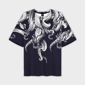 Мужская футболка oversize 3D с принтом Щупальца   осьминог в Тюмени,  |  | Тематика изображения на принте: 