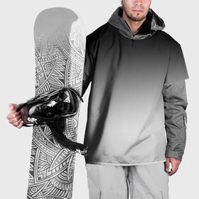 Накидка на куртку 3D с принтом Black and white gradient в Белгороде, 100% полиэстер |  | 