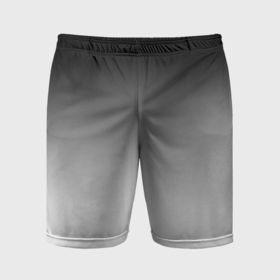 Мужские шорты спортивные с принтом Black and white gradient в Белгороде,  |  | 