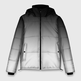 Мужская зимняя куртка 3D с принтом Black and white gradient в Екатеринбурге, верх — 100% полиэстер; подкладка — 100% полиэстер; утеплитель — 100% полиэстер | длина ниже бедра, свободный силуэт Оверсайз. Есть воротник-стойка, отстегивающийся капюшон и ветрозащитная планка. 

Боковые карманы с листочкой на кнопках и внутренний карман на молнии. | 
