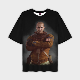 Мужская футболка oversize 3D с принтом The Witcher 3   Гюнтер в Курске,  |  | 
