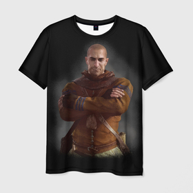 Мужская футболка 3D с принтом The Witcher 3   Гюнтер в Петрозаводске, 100% полиэфир | прямой крой, круглый вырез горловины, длина до линии бедер | 