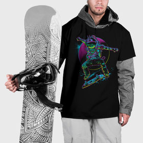 Накидка на куртку 3D с принтом Космический панк скейтер в Санкт-Петербурге, 100% полиэстер |  | 