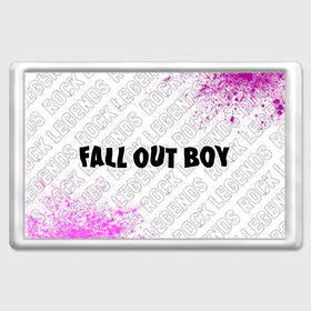 Магнит 45*70 с принтом Fall Out Boy rock legends: надпись и символ в Белгороде, Пластик | Размер: 78*52 мм; Размер печати: 70*45 | Тематика изображения на принте: 