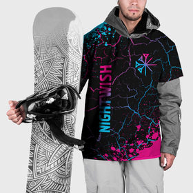 Накидка на куртку 3D с принтом Nightwish   neon gradient: надпись, символ в Курске, 100% полиэстер |  | Тематика изображения на принте: 