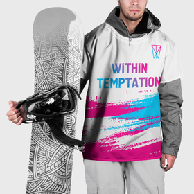 Накидка на куртку 3D с принтом Within Temptation neon gradient style: символ сверху в Санкт-Петербурге, 100% полиэстер |  | 