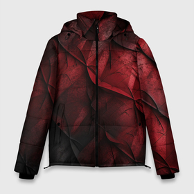 Мужская зимняя куртка 3D с принтом Black red texture в Новосибирске, верх — 100% полиэстер; подкладка — 100% полиэстер; утеплитель — 100% полиэстер | длина ниже бедра, свободный силуэт Оверсайз. Есть воротник-стойка, отстегивающийся капюшон и ветрозащитная планка. 

Боковые карманы с листочкой на кнопках и внутренний карман на молнии. | 