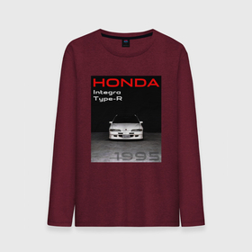 Мужской лонгслив хлопок с принтом Honda Integra Type R обложка в Белгороде, 100% хлопок |  | Тематика изображения на принте: 