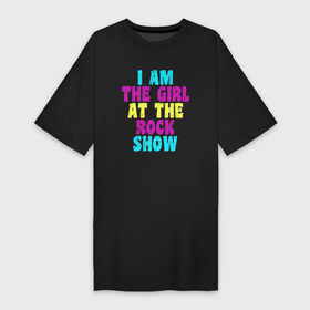 Платье-футболка хлопок с принтом I Am The Girl At The Rock Show в Белгороде,  |  | 