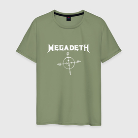 Мужская футболка хлопок с принтом Megadeth: Cryptic Writings , 100% хлопок | прямой крой, круглый вырез горловины, длина до линии бедер, слегка спущенное плечо. | Тематика изображения на принте: 