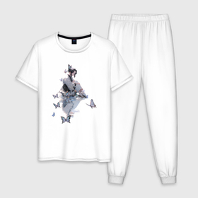 Мужская пижама хлопок с принтом Shinobu chan , 100% хлопок | брюки и футболка прямого кроя, без карманов, на брюках мягкая резинка на поясе и по низу штанин
 | Тематика изображения на принте: 