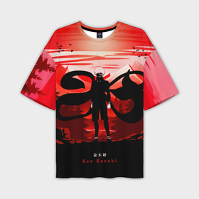 Мужская футболка oversize 3D с принтом Канеки аниме Токийский Гуль в Тюмени,  |  | 
