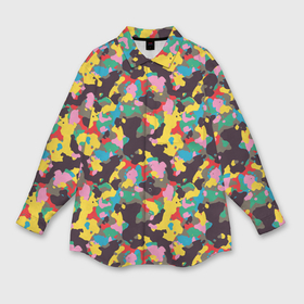 Мужская рубашка oversize 3D с принтом Модный красочный камуфляж в Белгороде,  |  | 
