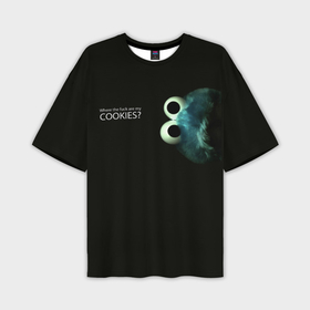 Мужская футболка oversize 3D с принтом Cookie Monster   Где печеньки в Санкт-Петербурге,  |  | Тематика изображения на принте: 