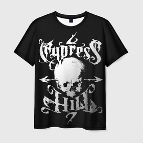 Мужская футболка 3D с принтом Cypress hill   skull arrows в Тюмени, 100% полиэфир | прямой крой, круглый вырез горловины, длина до линии бедер | 