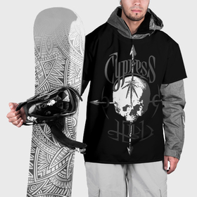 Накидка на куртку 3D с принтом Cypress hill   arrows skull в Тюмени, 100% полиэстер |  | 