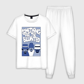 Мужская пижама хлопок с принтом Cypress hill   blunted в Кировске, 100% хлопок | брюки и футболка прямого кроя, без карманов, на брюках мягкая резинка на поясе и по низу штанин
 | 