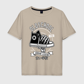Мужская футболка хлопок Oversize с принтом Urban legend в Санкт-Петербурге, 100% хлопок | свободный крой, круглый ворот, “спинка” длиннее передней части | Тематика изображения на принте: 