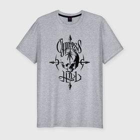 Мужская футболка хлопок Slim с принтом Cypress hill   album logo , 92% хлопок, 8% лайкра | приталенный силуэт, круглый вырез ворота, длина до линии бедра, короткий рукав | 