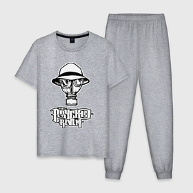 Мужская пижама хлопок с принтом Cypress hill   psycho , 100% хлопок | брюки и футболка прямого кроя, без карманов, на брюках мягкая резинка на поясе и по низу штанин
 | 