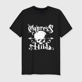 Мужская футболка хлопок Slim с принтом Cypress hill   logo в Кировске, 92% хлопок, 8% лайкра | приталенный силуэт, круглый вырез ворота, длина до линии бедра, короткий рукав | 