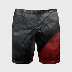 Мужские шорты спортивные с принтом Черно   красная кожа в Петрозаводске,  |  | 