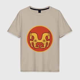 Мужская футболка хлопок Oversize с принтом Ареваки Total War: Rome II , 100% хлопок | свободный крой, круглый ворот, “спинка” длиннее передней части | Тематика изображения на принте: 