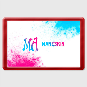 Магнит 45*70 с принтом Maneskin neon gradient style: надпись и символ , Пластик | Размер: 78*52 мм; Размер печати: 70*45 | 