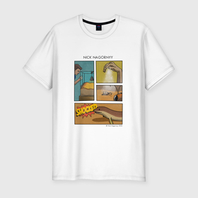 Мужская футболка хлопок Slim с принтом Комикс с сцинком Перри в Санкт-Петербурге, 92% хлопок, 8% лайкра | приталенный силуэт, круглый вырез ворота, длина до линии бедра, короткий рукав | 