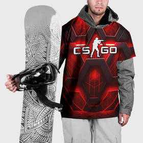 Накидка на куртку 3D с принтом CS GO red space abstract в Екатеринбурге, 100% полиэстер |  | 