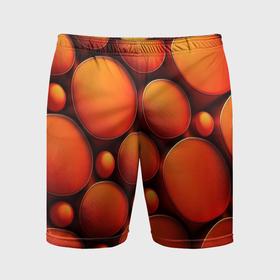 Мужские шорты спортивные с принтом Оранжевы е круглые плиты в Петрозаводске,  |  | 