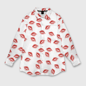 Мужская рубашка oversize 3D с принтом Поцелуи   паттерн в Тюмени,  |  | 