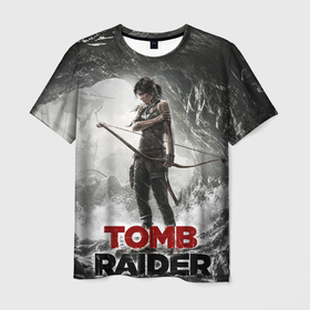 Мужская футболка 3D с принтом Rise of the tomb rider в Санкт-Петербурге, 100% полиэфир | прямой крой, круглый вырез горловины, длина до линии бедер | 